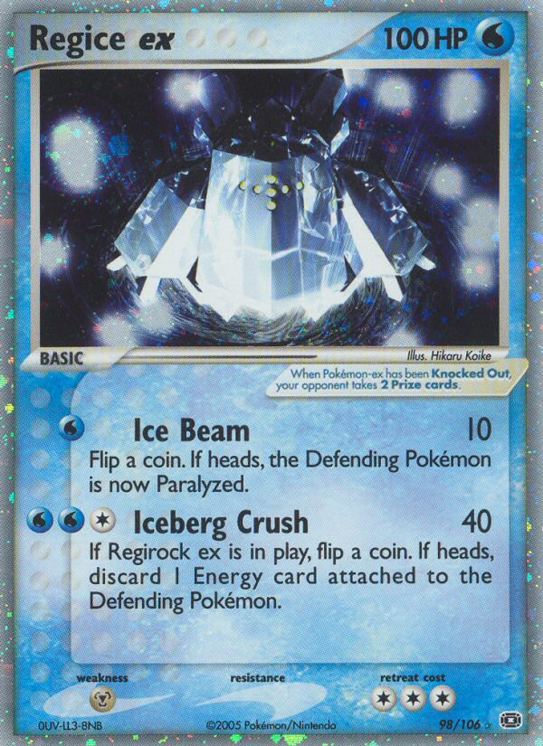 Regice ex (98/106) [EX: Emerald] | Gear Gaming Fayetteville