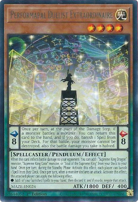 Performapal Duelist Extraordinaire [MAZE-EN024] Rare | Gear Gaming Fayetteville