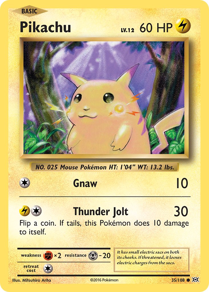 Pikachu (35/108) (Theme Deck Exclusive) (Cracked Ice Holo) [XY: Evolutions] | Gear Gaming Fayetteville