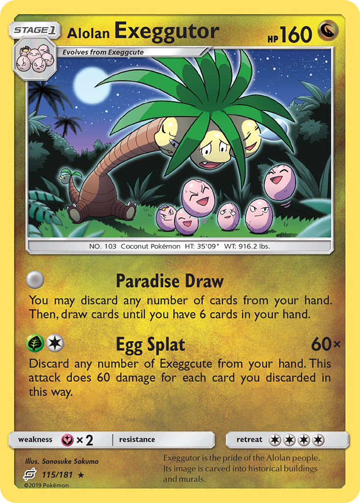 Alolan Exeggutor (115/181) [Sun & Moon: Team Up] | Gear Gaming Fayetteville