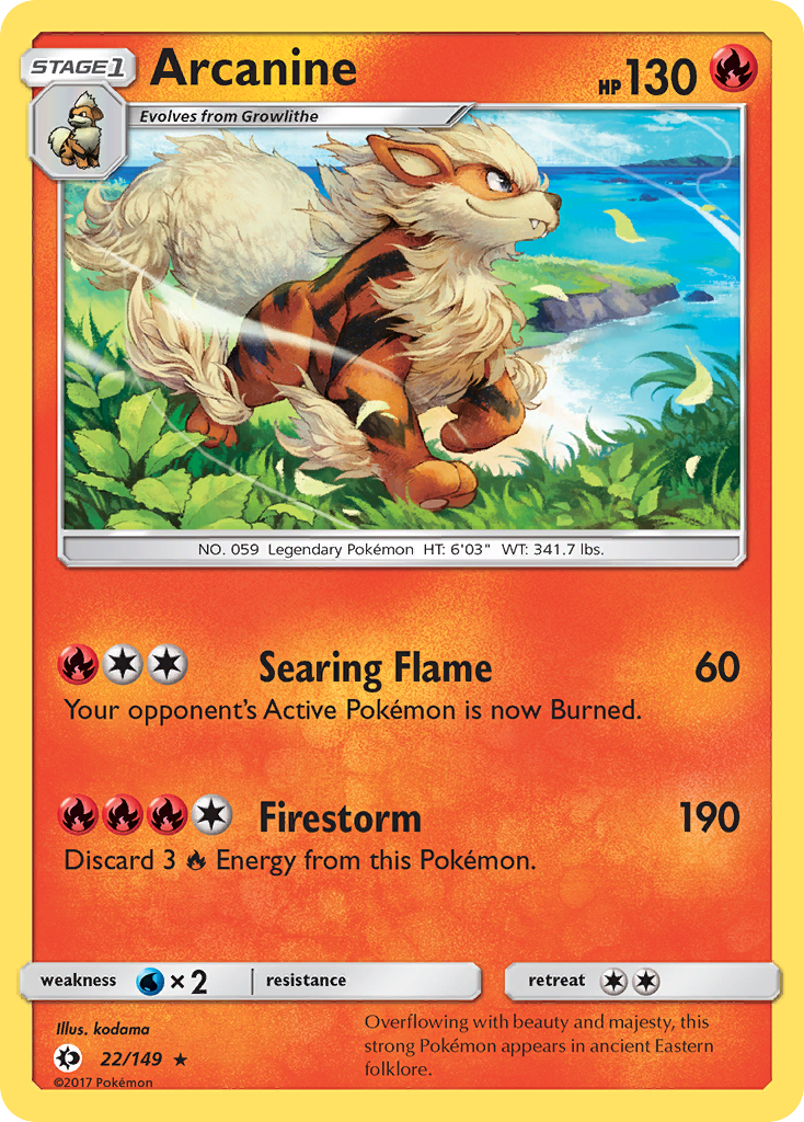 Arcanine (22/149) [Sun & Moon: Base Set] | Gear Gaming Fayetteville