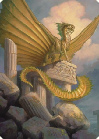 Ancient Gold Dragon Art Card (05) [Commander Legends: Battle for Baldur's Gate Art Series] | Gear Gaming Fayetteville