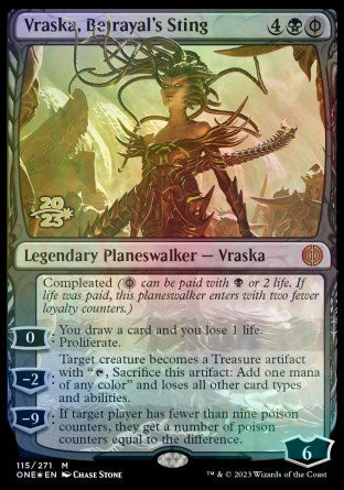 Vraska, Betrayal's Sting [Phyrexia: All Will Be One Prerelease Promos] | Gear Gaming Fayetteville