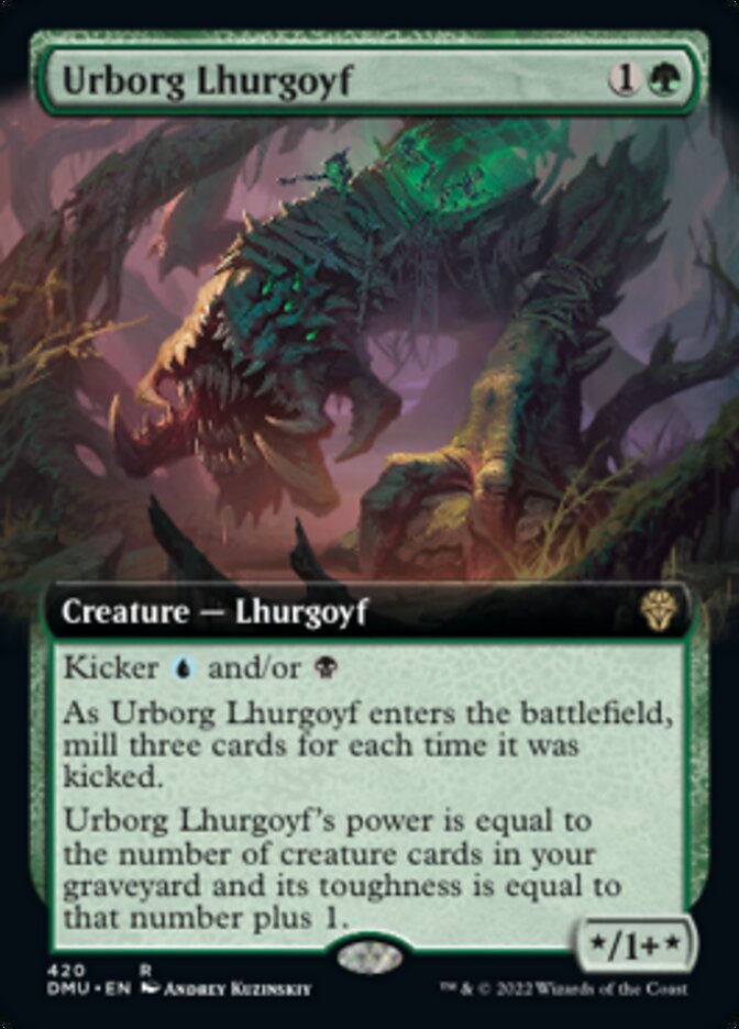 Urborg Lhurgoyf (Extended Art) [Dominaria United] | Gear Gaming Fayetteville