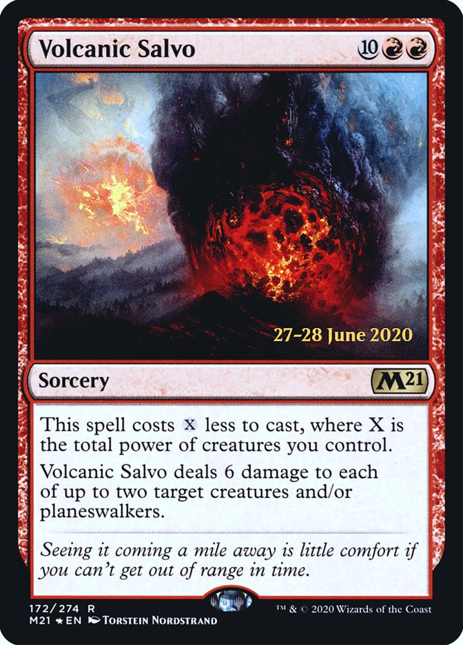 Volcanic Salvo [Core Set 2021 Prerelease Promos] | Gear Gaming Fayetteville