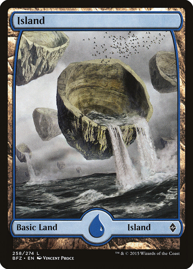 Island (258) (Full Art) [Battle for Zendikar] | Gear Gaming Fayetteville