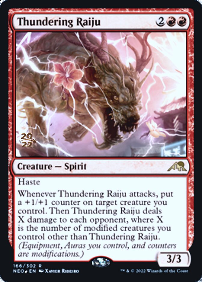 Thundering Raiju [Kamigawa: Neon Dynasty Prerelease Promos] | Gear Gaming Fayetteville