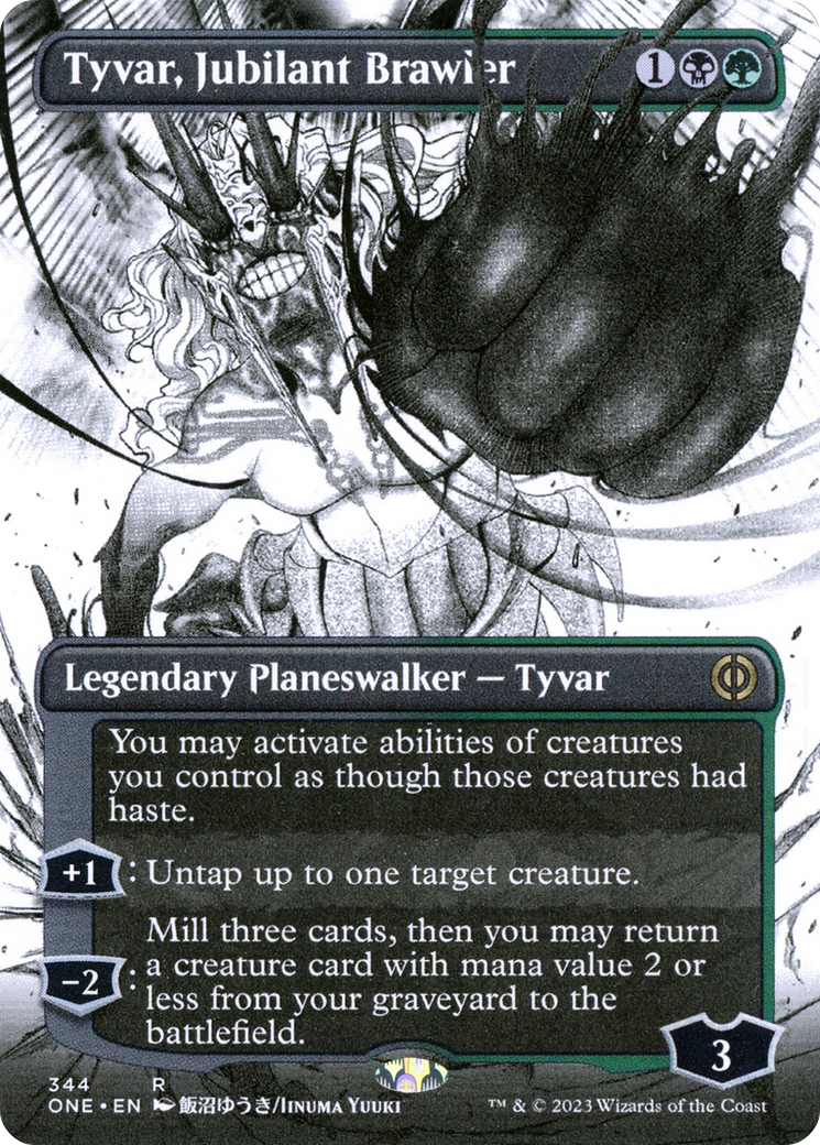 Tyvar, Jubilant Brawler (Borderless Manga) [Phyrexia: All Will Be One] | Gear Gaming Fayetteville