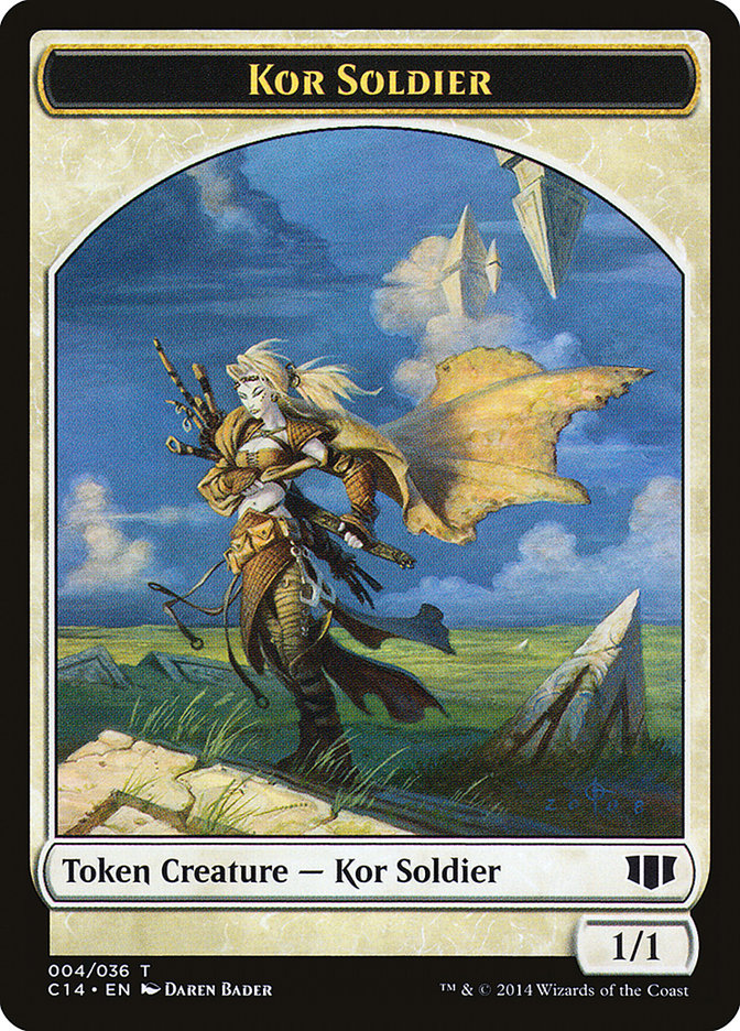 Kor Soldier // Pegasus Double-Sided Token [Commander 2014 Tokens] | Gear Gaming Fayetteville