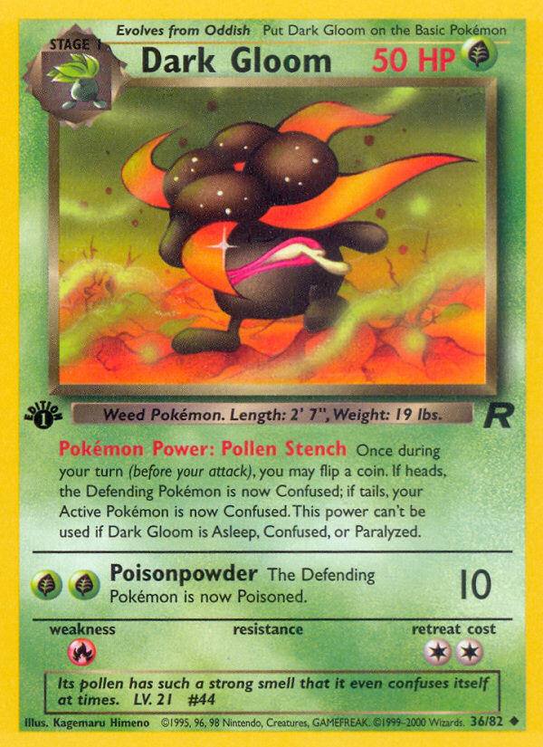 Dark Gloom (36/82) [Team Rocket 1st Edition] | Gear Gaming Fayetteville