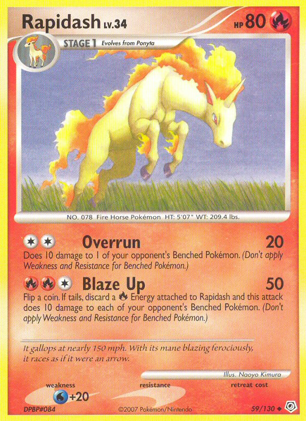 Rapidash (59/130) [Diamond & Pearl: Base Set] | Gear Gaming Fayetteville