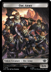 Orc Army (0018) // Food (0022) Double-Sided Token (Surge Foil) [The Lord of the Rings: Tales of Middle-Earth Tokens] | Gear Gaming Fayetteville