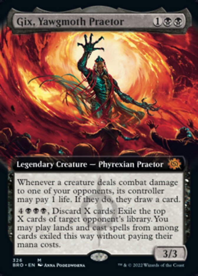Gix, Yawgmoth Praetor (Extended Art) [The Brothers' War] | Gear Gaming Fayetteville
