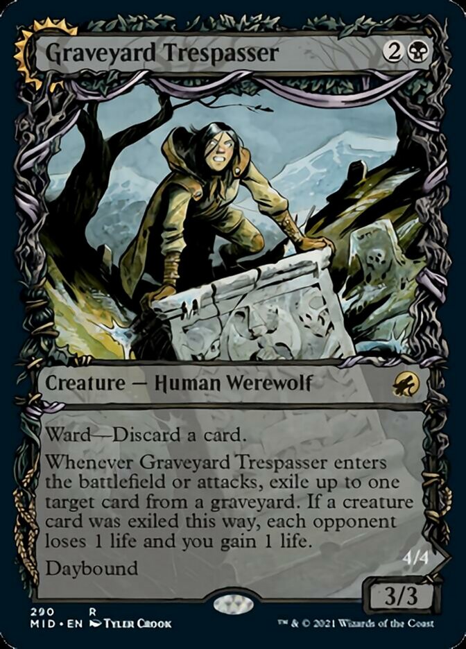 Graveyard Trespasser // Graveyard Glutton (Showcase Equinox) [Innistrad: Midnight Hunt] | Gear Gaming Fayetteville