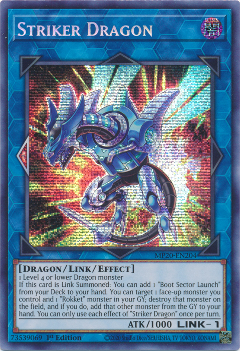 Striker Dragon [MP20-EN204] Prismatic Secret Rare | Gear Gaming Fayetteville