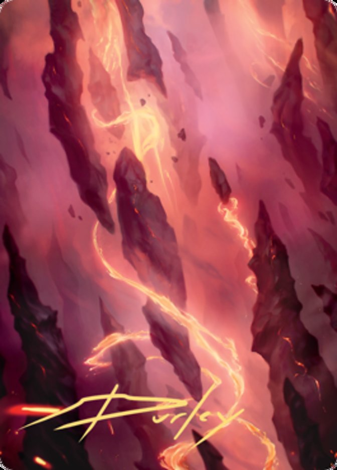 Mountain 1 Art Card (Gold-Stamped Signature) [Zendikar Rising Art Series] | Gear Gaming Fayetteville