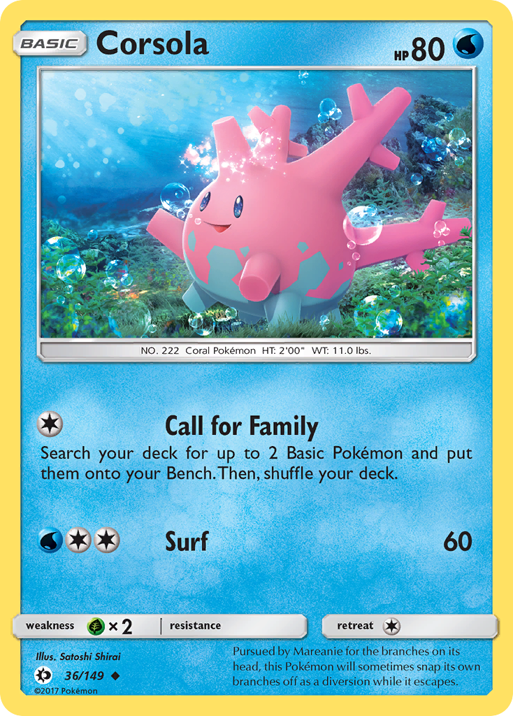 Corsola (36/149) [Sun & Moon: Base Set] | Gear Gaming Fayetteville