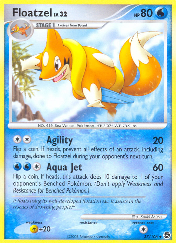 Floatzel (37/106) [Diamond & Pearl: Great Encounters] | Gear Gaming Fayetteville