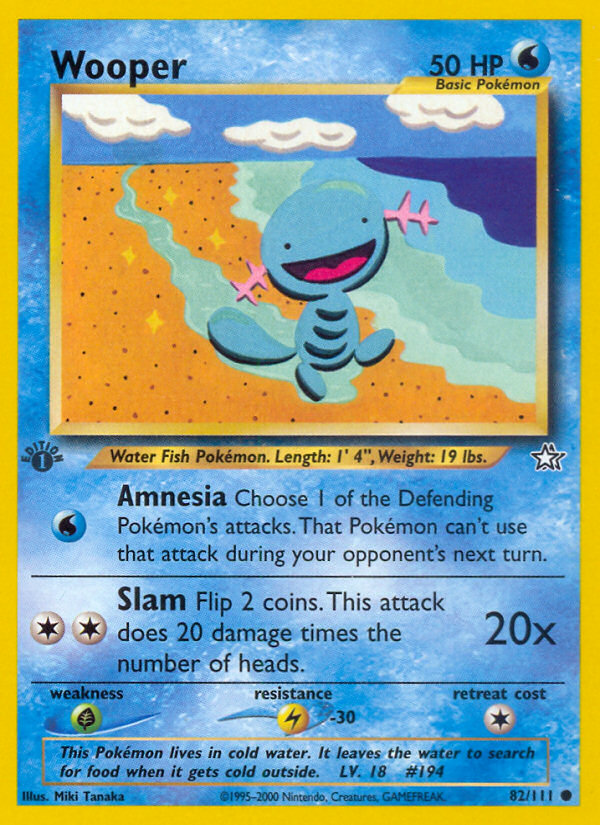 Wooper (82/111) [Neo Genesis 1st Edition] | Gear Gaming Fayetteville