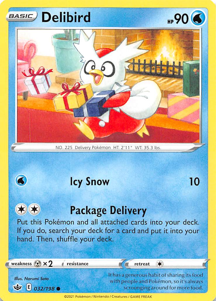 Delibird (032/198) [Sword & Shield: Chilling Reign] | Gear Gaming Fayetteville