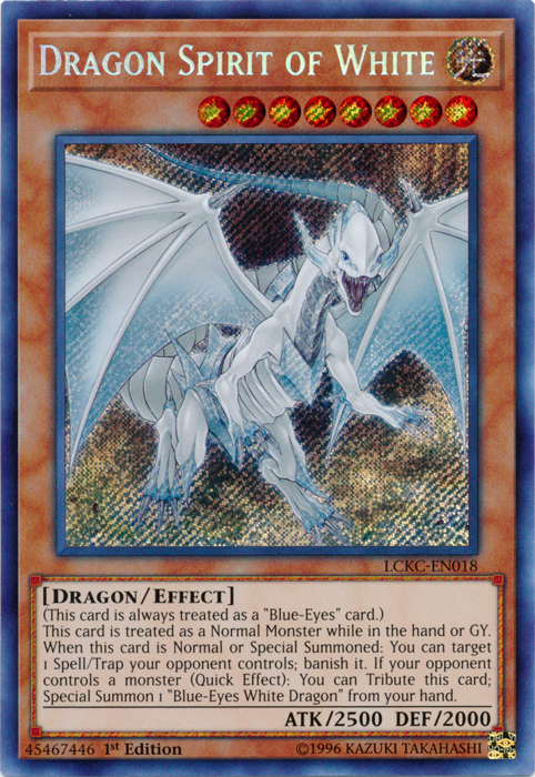 Dragon Spirit of White [LCKC-EN018] Secret Rare | Gear Gaming Fayetteville