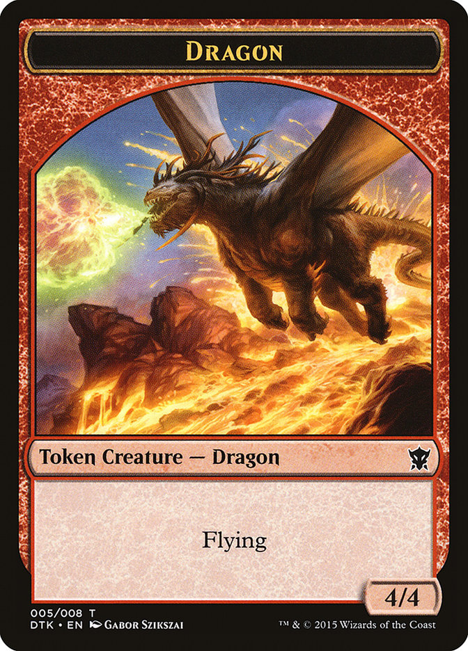 Dragon Token [Dragons of Tarkir Tokens] | Gear Gaming Fayetteville