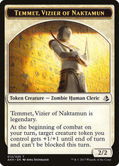 Temmet, Vizier of Naktamun // Zombie Double-Sided Token [Amonkhet Tokens] | Gear Gaming Fayetteville