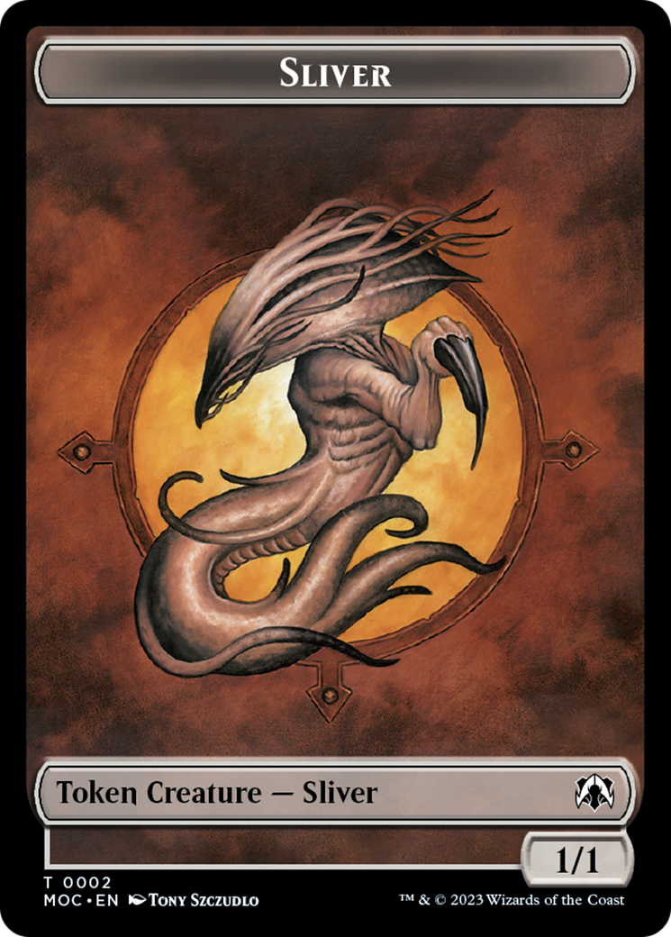 Goblin // Sliver Double-Sided Token [March of the Machine Commander Tokens] | Gear Gaming Fayetteville