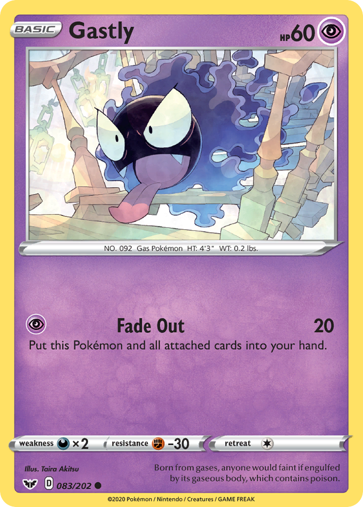 Gastly (083/202) [Sword & Shield: Base Set] | Gear Gaming Fayetteville