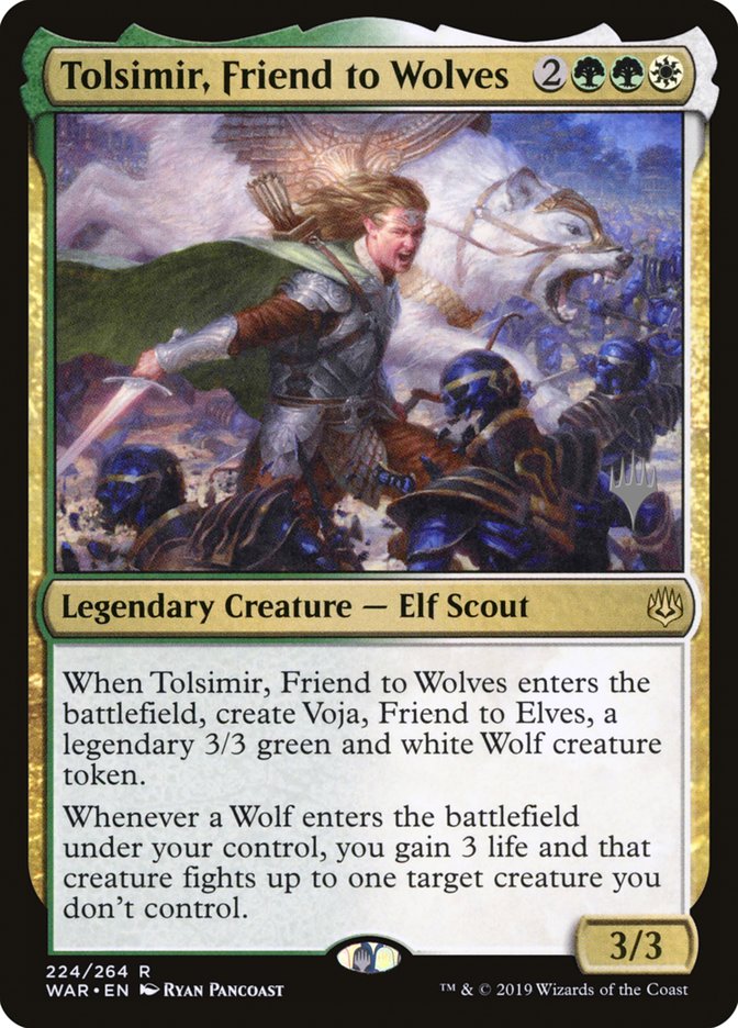 Tolsimir, Friend to Wolves (Promo Pack) [War of the Spark Promos] | Gear Gaming Fayetteville