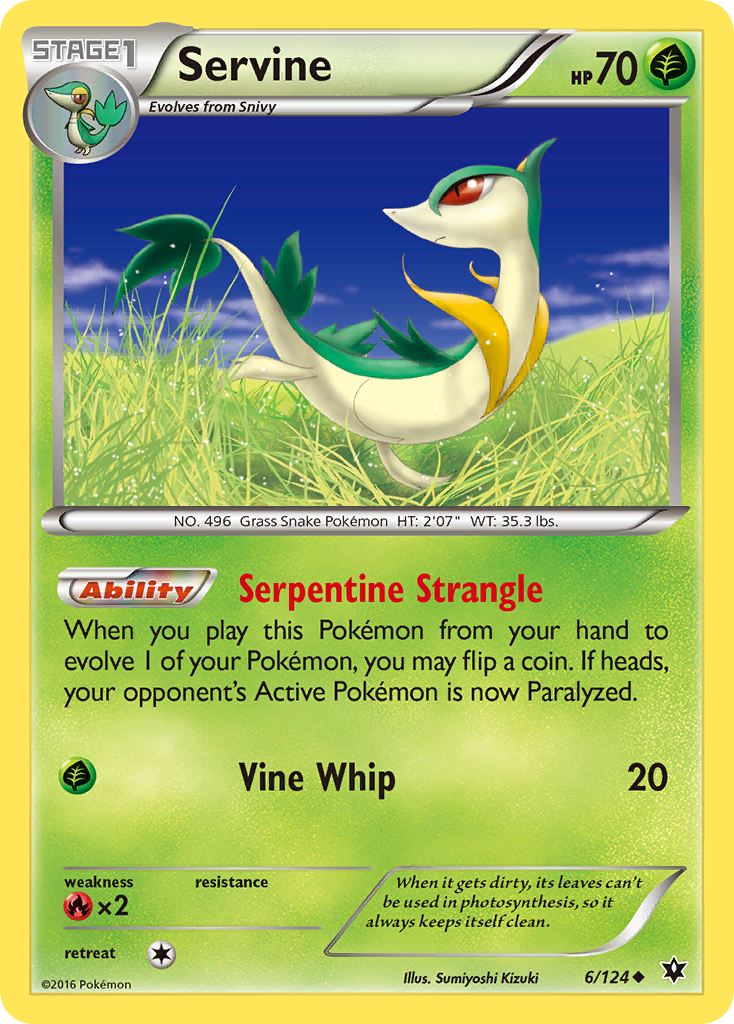 Servine (6/124) [XY: Fates Collide] | Gear Gaming Fayetteville