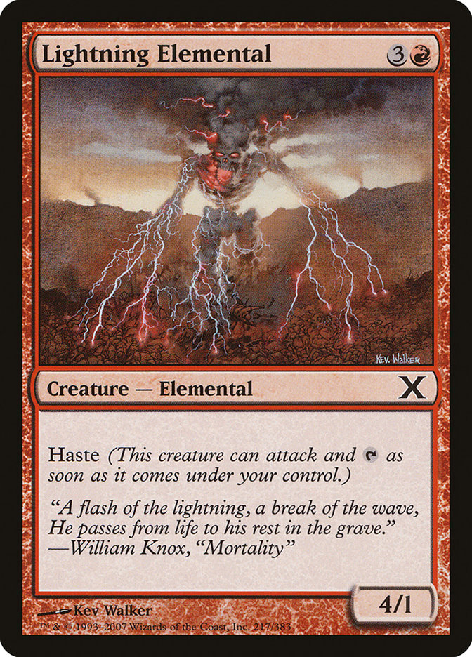 Lightning Elemental [Tenth Edition] | Gear Gaming Fayetteville
