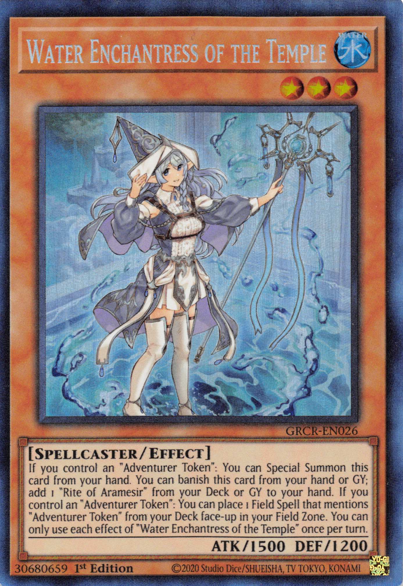 Water Enchantress of the Temple [GRCR-EN026] Collector's Rare | Gear Gaming Fayetteville