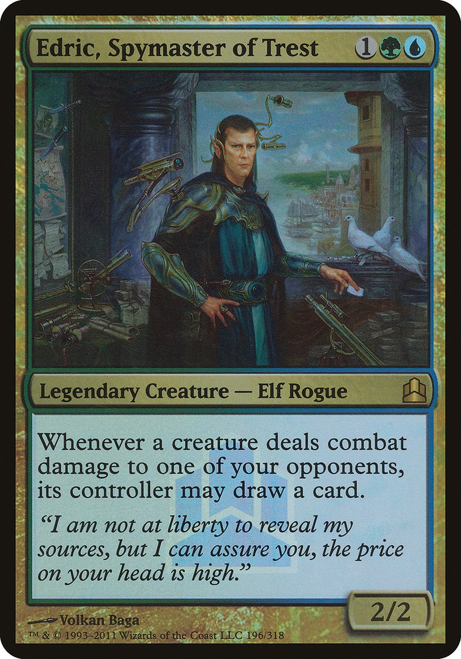 Edric, Spymaster of Trest (Launch) (Oversized) [Commander 2011 Oversized] | Gear Gaming Fayetteville