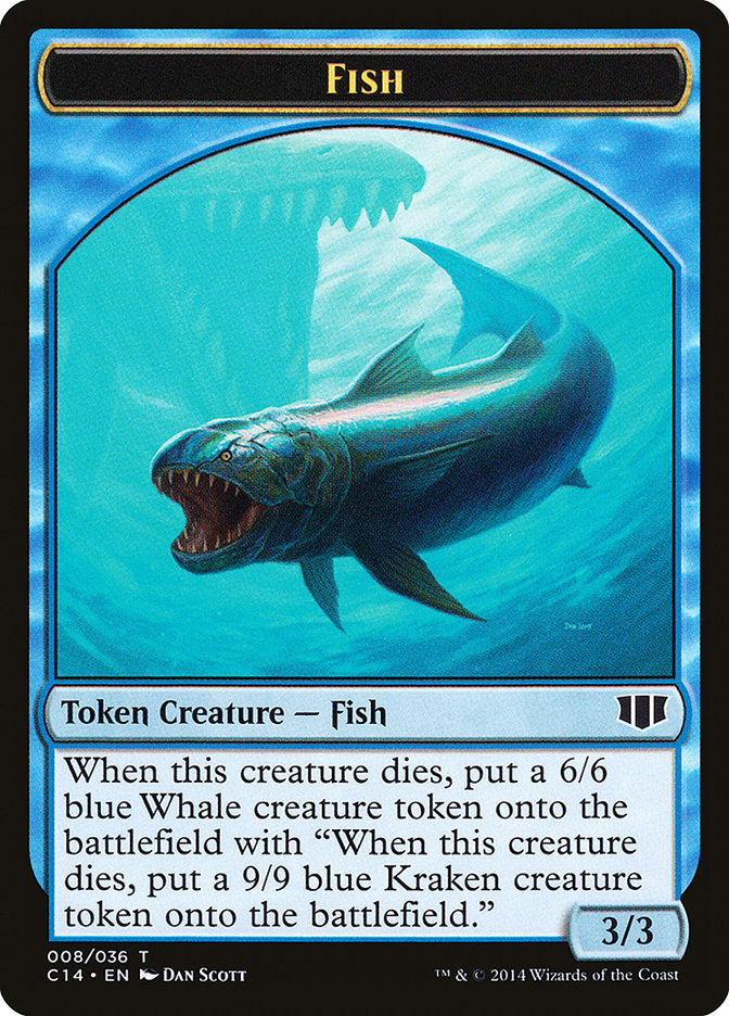 Fish // Zombie (011/036) Double-Sided Token [Commander 2014 Tokens] | Gear Gaming Fayetteville