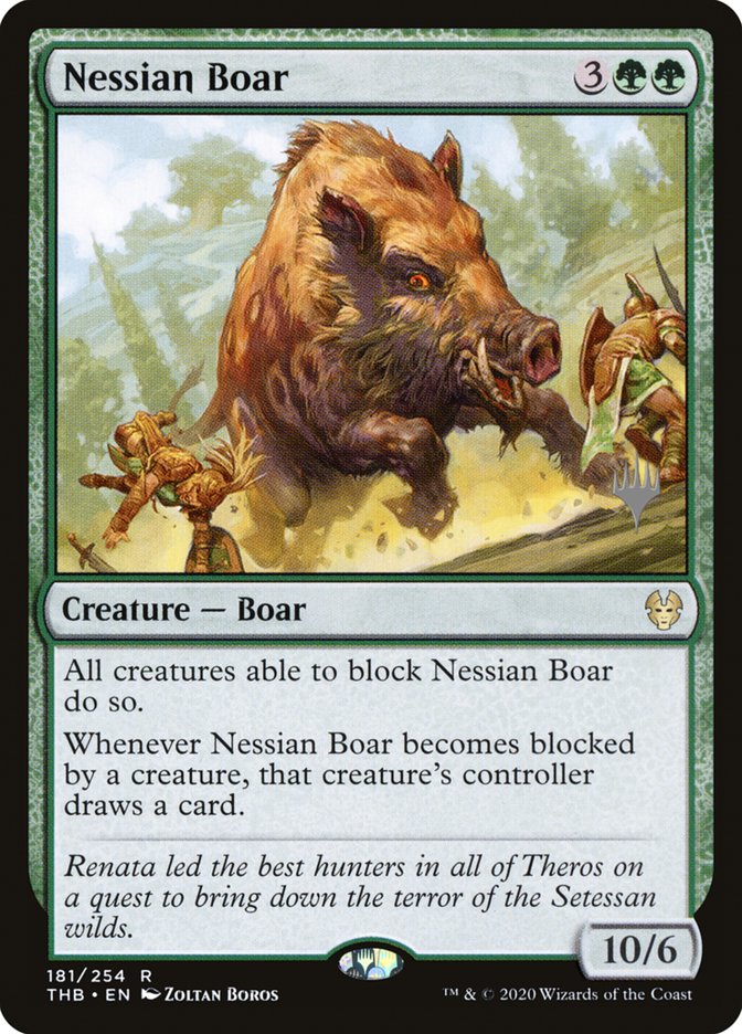 Nessian Boar (Promo Pack) [Theros Beyond Death Promos] | Gear Gaming Fayetteville