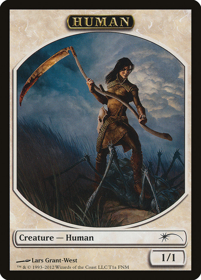 Human // Wolf Double-Sided Token [Friday Night Magic 2012] | Gear Gaming Fayetteville