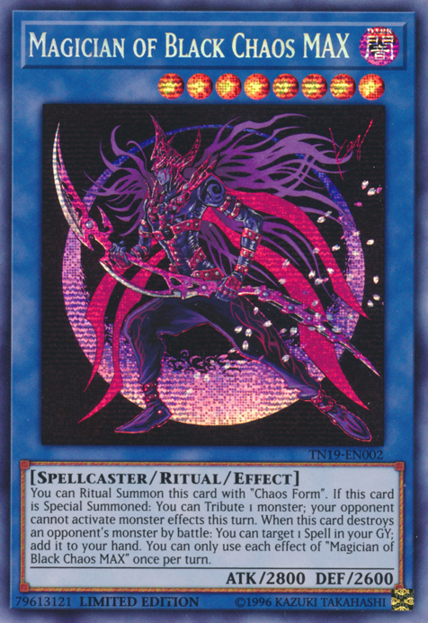 Magician of Black Chaos MAX [TN19-EN002] Prismatic Secret Rare | Gear Gaming Fayetteville