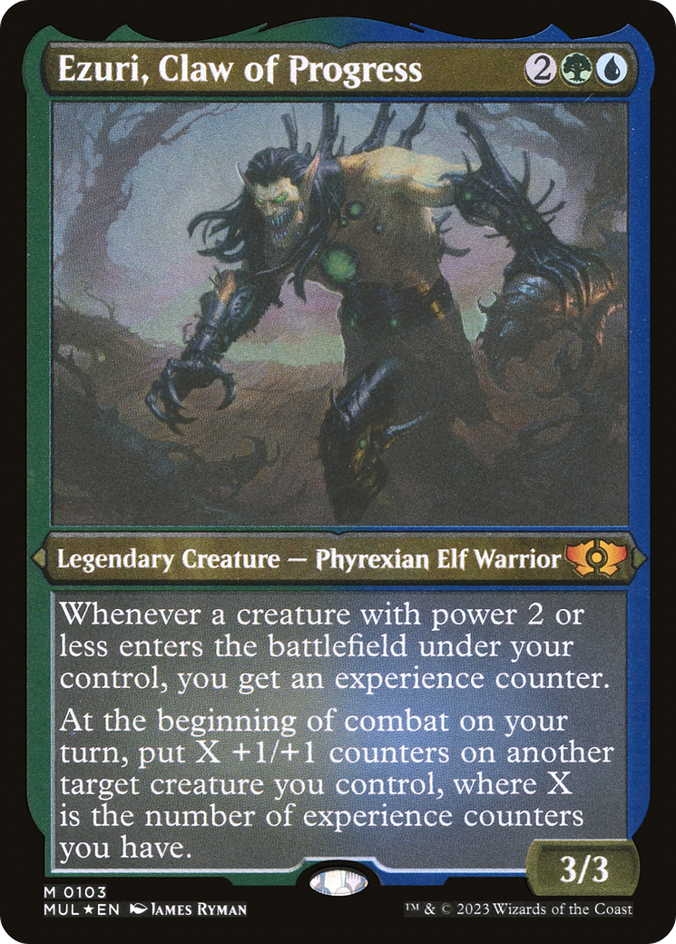 Ezuri, Claw of Progress (Foil Etched) [Multiverse Legends] | Gear Gaming Fayetteville