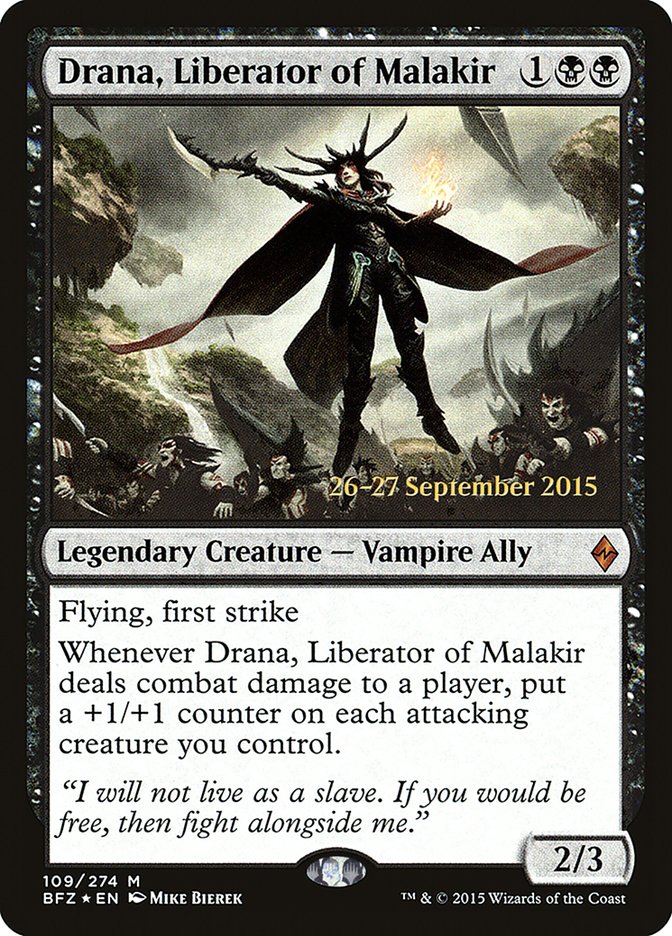 Drana, Liberator of Malakir [Battle for Zendikar Prerelease Promos] | Gear Gaming Fayetteville