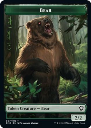 Kavu // Bear Double-Sided Token [Dominaria United Commander Tokens] | Gear Gaming Fayetteville