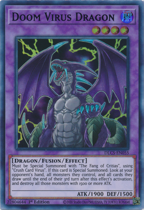 Doom Virus Dragon (Green) [DLCS-EN055] Ultra Rare | Gear Gaming Fayetteville