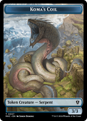 Tentacle // Koma's Coil Double-Sided Token [Murders at Karlov Manor Commander Tokens] | Gear Gaming Fayetteville