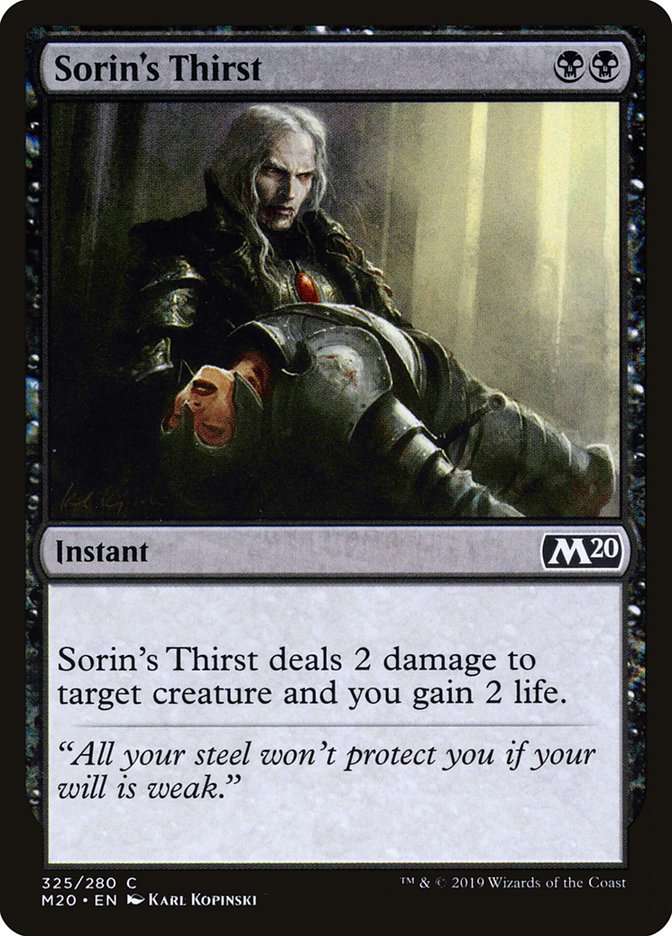 Sorin's Thirst [Core Set 2020] | Gear Gaming Fayetteville