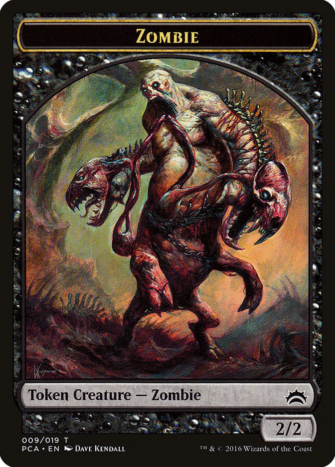 Zombie // Hellion Double-Sided Token [Planechase Anthology Tokens] | Gear Gaming Fayetteville