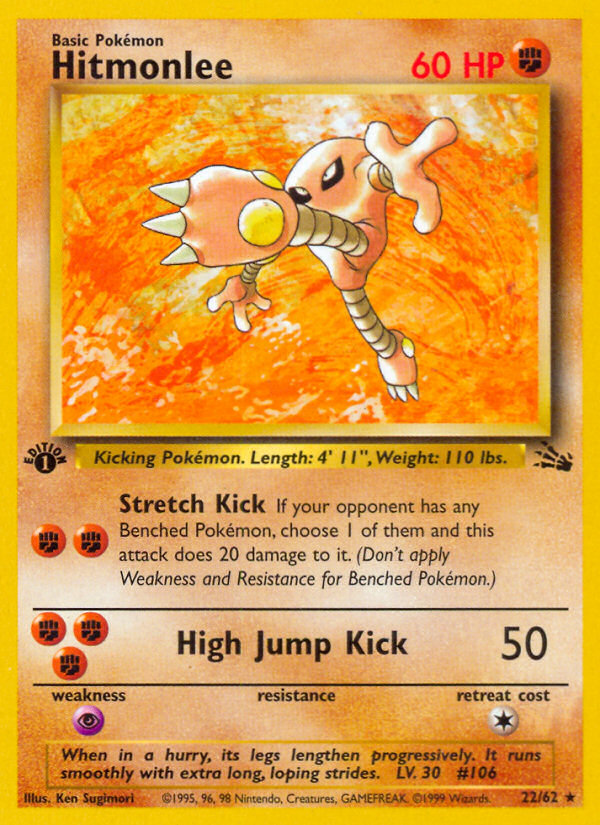 Hitmonlee (22/62) [Fossil 1st Edition] | Gear Gaming Fayetteville