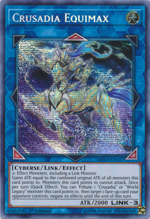 Crusadia Equimax [MP19-EN107] Prismatic Secret Rare | Gear Gaming Fayetteville