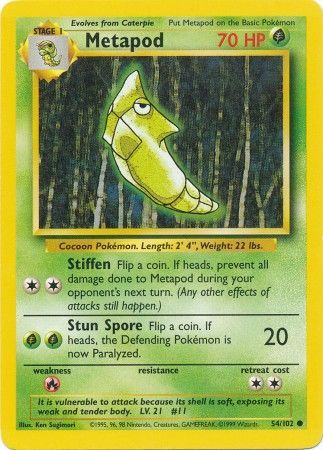 Metapod (54/102) [Base Set Unlimited] | Gear Gaming Fayetteville