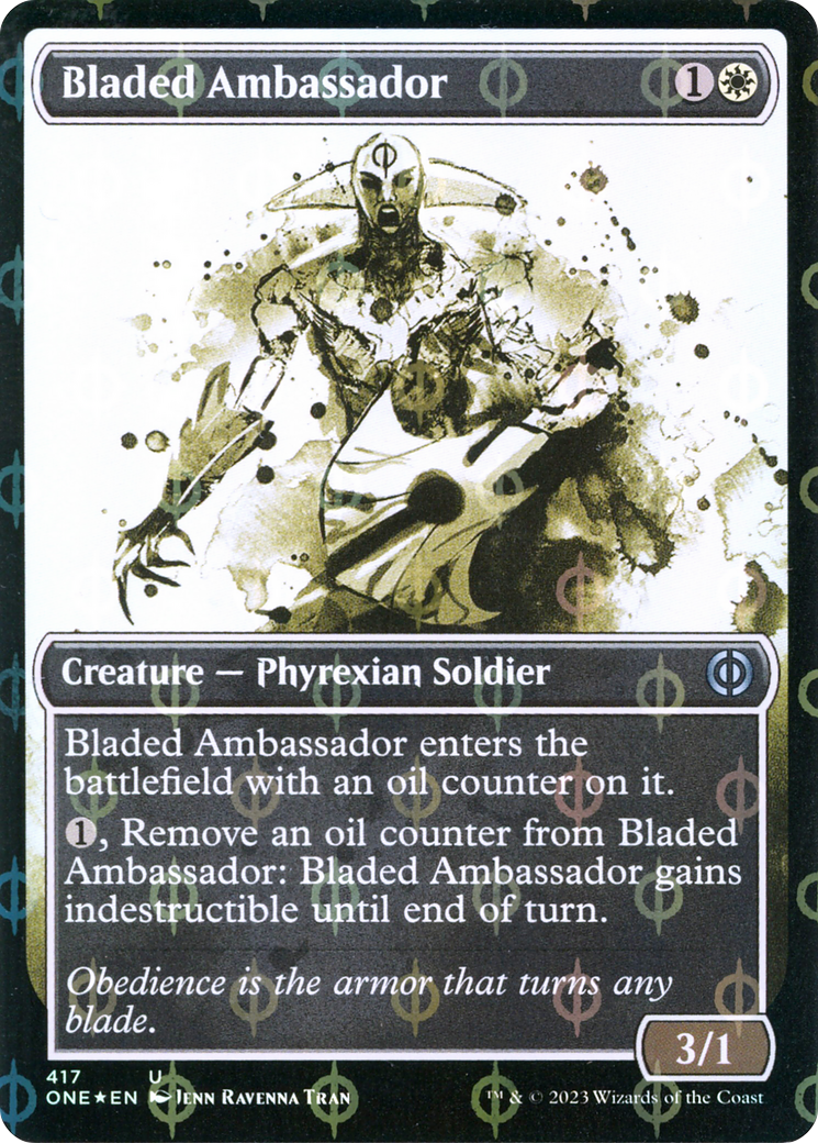 Bladed Ambassador (Showcase Ichor Step-and-Compleat Foil) [Phyrexia: All Will Be One] | Gear Gaming Fayetteville