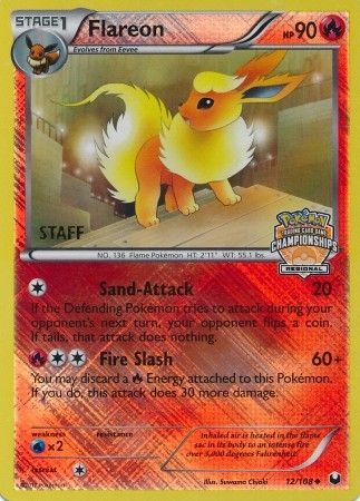 Flareon (12/108) (Regional Championship 2013 Promo Staff) [Black & White: Dark Explorers] | Gear Gaming Fayetteville